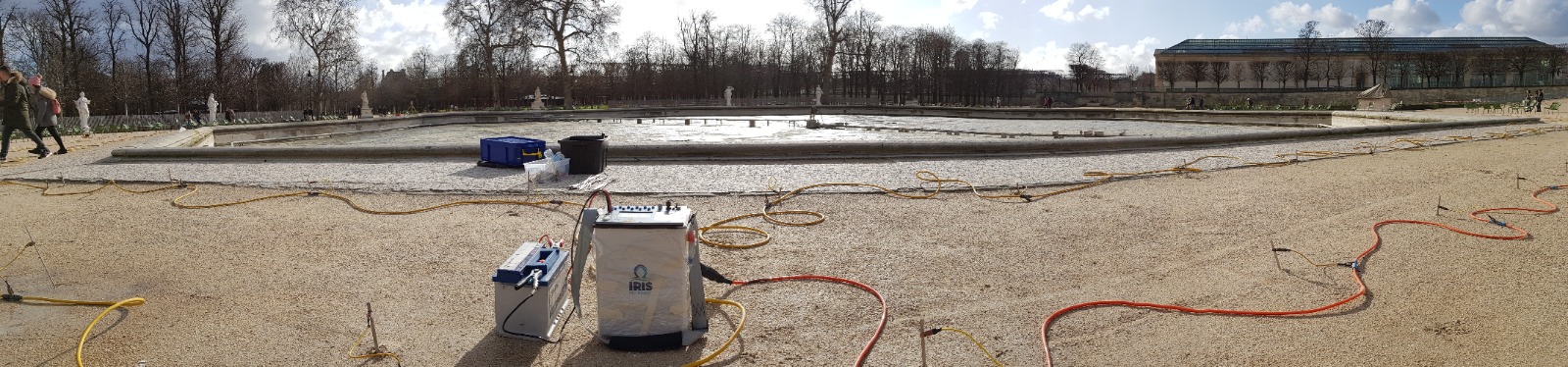 Tomographie électrique 3d, jardin des Tuileries